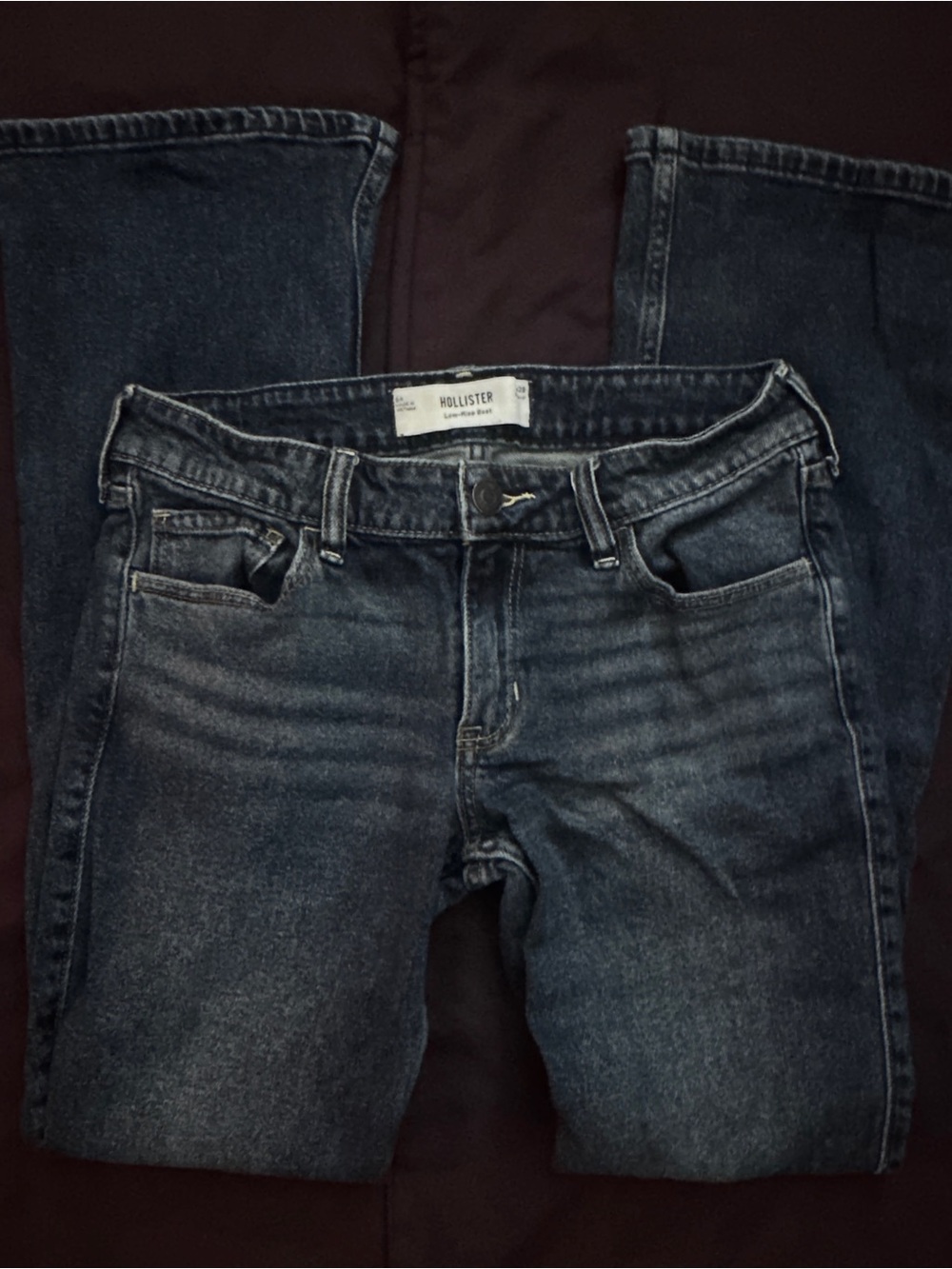 Hollister Women's Dark Blue Bootcut Jeans